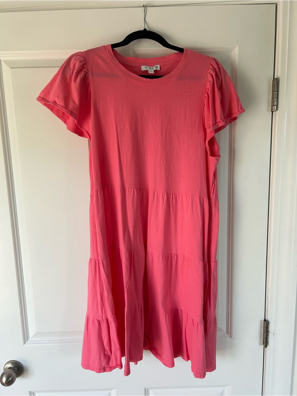 J Crew - Tiered Mini Dress in Pink - Size L